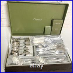 Christofle Pearl Cutlery Set 29 Pieces Silver Plated Flatware Vintage Tableware