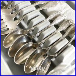 Christofle Pearl Cutlery Set 29 Pieces Silver Plated Flatware Vintage Tableware