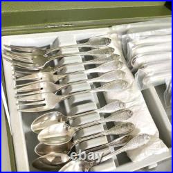 Christofle Pearl Cutlery Set 29 Pieces Silver Plated Flatware Vintage Tableware
