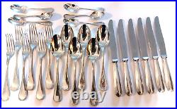 Christofle Pearl Silver Cutlery Set 24 Pieces 6 Guests Silver Plated