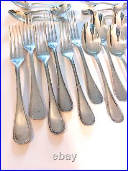Christofle Pearl Silver Cutlery Set 24 Pieces 6 Guests Silver Plated