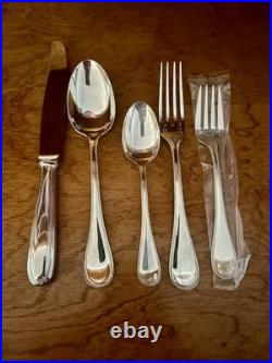 Christofle Perles France Silver plate 5 Piece Place Setting-only used 1-2 times