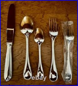 Christofle Perles France Silver plate 5 Piece Place Setting-only used 1-2 times