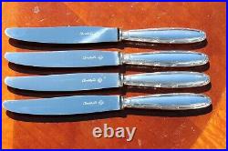 Christofle Rubans Silver Plated 16 Pieces Flatware Set in FOUR settings