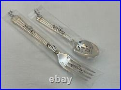 Christofle Silver Plate ARIA WITH GOLD RING 3-PIECE PLACE SETTING NEW