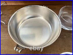 Christofle Silverplate Art Deco Large Caviar Serving Set New Insert Bowl Sleek