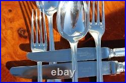 Christofle Spatours Silver Plated 24 Pieces Flatware Set in Four Settings