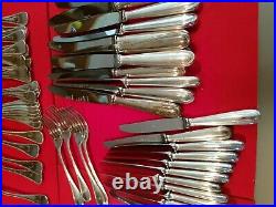 Christofle cutlery perles design 45 piece set in excellent condition