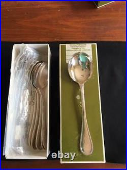 Christolfe silver plate flatware 6 place settings, 5 pieces