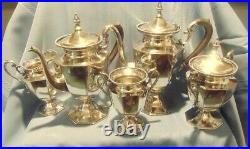 Coffee & Tea Service Derby Silver Co, Quadruple Plate, Five Piece, series 1683