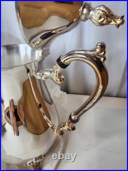 Coffee Tea Set Silver Plate Sheridan Silver Taunton VTG 4 Piece In Original Box