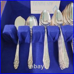 Community Oneida 1960's Evening Star 80 Piece Silver Plate Service Set With Box