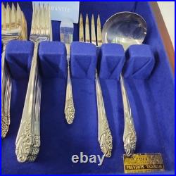 Community Oneida 1960's Evening Star 80 Piece Silver Plate Service Set With Box