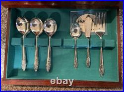 Community Oneida Evening Star 80 Piece Silver Plate Service With Box VINTAGE