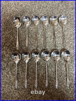 Community Oneida Evening Star 80 Piece Silver Plate Service With Box VINTAGE