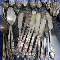 Community Plate Silverware Lot Of 101 Pieces Stainless Silver Plate Community Plate Silverware Lot Of 101 Pieces Stainless Silver Plate