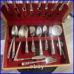 Community Silver Plate Flatware Set by ONEIDA w Anti Tarnish Box-55 Pieces
