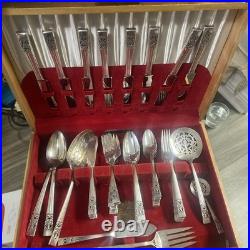 Community Silver Plate Flatware Set by ONEIDA w Anti Tarnish Box-55 Pieces