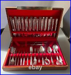 Community Silver Plated Cutlery Set For 12 with Storage Chest 78 pieces