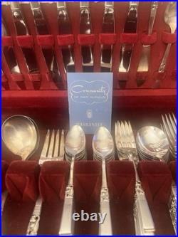 Community The Finest Silver Plate 62 Piece Set In Wooden Case