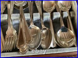 Cooper Ludlam 94 Piece Silver Service Cutlery Set In Bead Design In Canteen