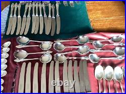 Cooper brothers and sons Silver 84 Piece Canteen Of Cutlery 12 Place Settings