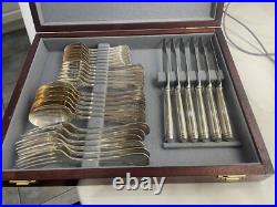 Cristofle Malmaison 30 piece cutlery canteen silver plate 1980's NEW Vintage