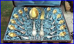 Cutlery Christofle silver Plate And Vermeill Circa 1930 French For 12, 14 Piece