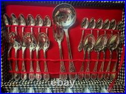 Cutlery Set 50 Piece Vintage Italian Silver Plated Stainless Steel In Case