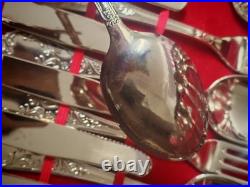 Cutlery Set 50 Piece Vintage Italian Silver Plated Stainless Steel In Case