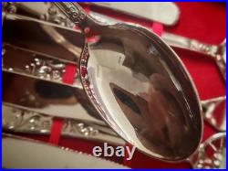 Cutlery Set 50 Piece Vintage Italian Silver Plated Stainless Steel In Case