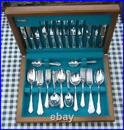 Cutlery Set Boxed Osborne EPNS Dubarry Pattern 44 pieces Excellent