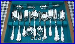 Cutlery Set Boxed Osborne EPNS Dubarry Pattern 44 pieces Excellent