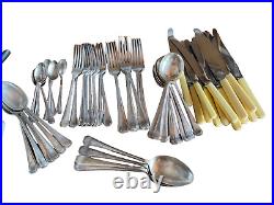 Cutlery Set WINEGARTENS BISHOPSGATE LONDON SILVER PLATE FAUX BONE 44 PIECES