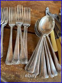Cutlery Set WINEGARTENS BISHOPSGATE LONDON SILVER PLATE FAUX BONE 44 PIECES