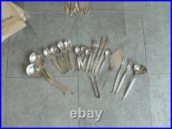 Cutlery Silver Plate BSF Liane MCM Mid Century Cutlery x 50 Pieces