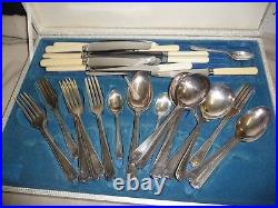 Cutlery insigna silver plated of Sheffield in cream box 42 pieces