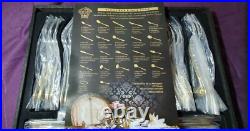 Cutlery set 87 Pieces Versaille France. Service For 8. Gold & Satin