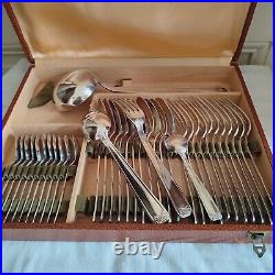 Cutlery set in silver plated 37 pieces GG punch decoration roller and shell