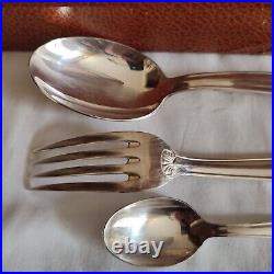 Cutlery set in silver plated 37 pieces GG punch decoration roller and shell