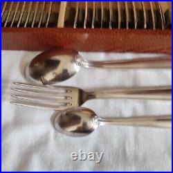 Cutlery set in silver plated 37 pieces GG punch decoration roller and shell