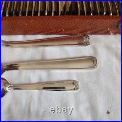 Cutlery set in silver plated 37 pieces GG punch decoration roller and shell