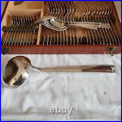 Cutlery set in silver plated 37 pieces GG punch decoration roller and shell