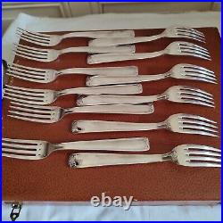Cutlery set in silver plated 37 pieces GG punch decoration roller and shell