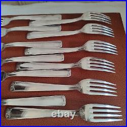 Cutlery set in silver plated 37 pieces GG punch decoration roller and shell