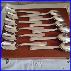 Cutlery set in silver plated 37 pieces GG punch decoration roller and shell
