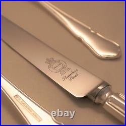 DUBARRY Design SHEFFIELD CROWN Silver Service 124 Piece Canteen of Cutlery