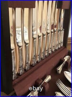 DUBARRY Design SHEFFIELD ENGLAND CROWN Silver Service 50 Piece Canteen Cutlery