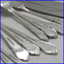 DUBARRY Pattern Osborne Silversmiths Silver Service 124 Piece Canteen of Cutlery