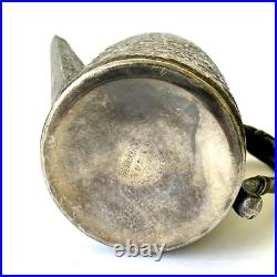 Derby Tea Set Silver Plate 4 Piece Teapot Creamer Sugar And Tray Repousse 1930's